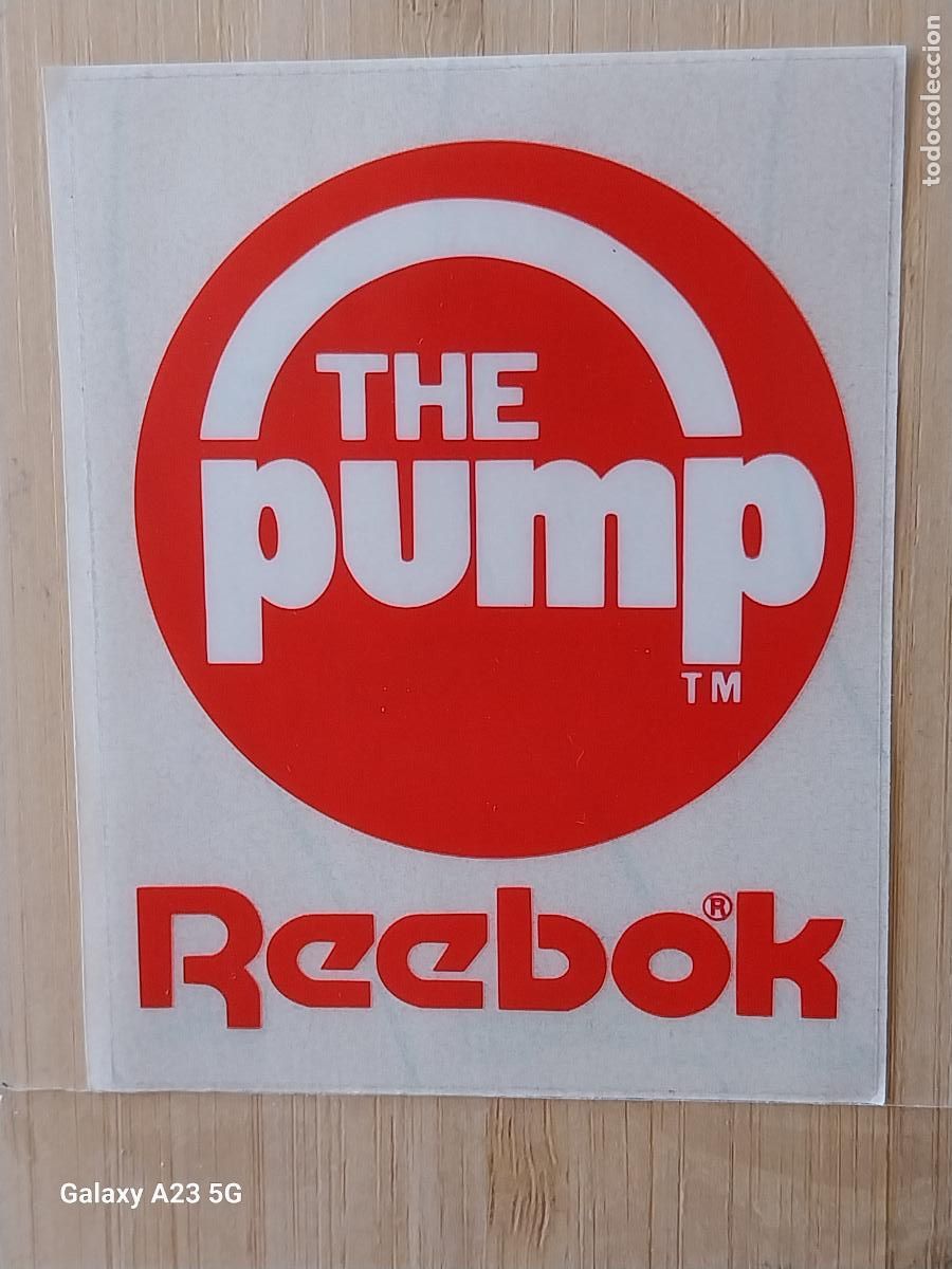 Pegatinas de colecci&oacute;n: REEBOK THE PUMP PEGATINA 9.2X7.3 CMS ORIGINAL SIN PEGAR NUNCA ZAPATILLAS CALZADO DEPORTIVO