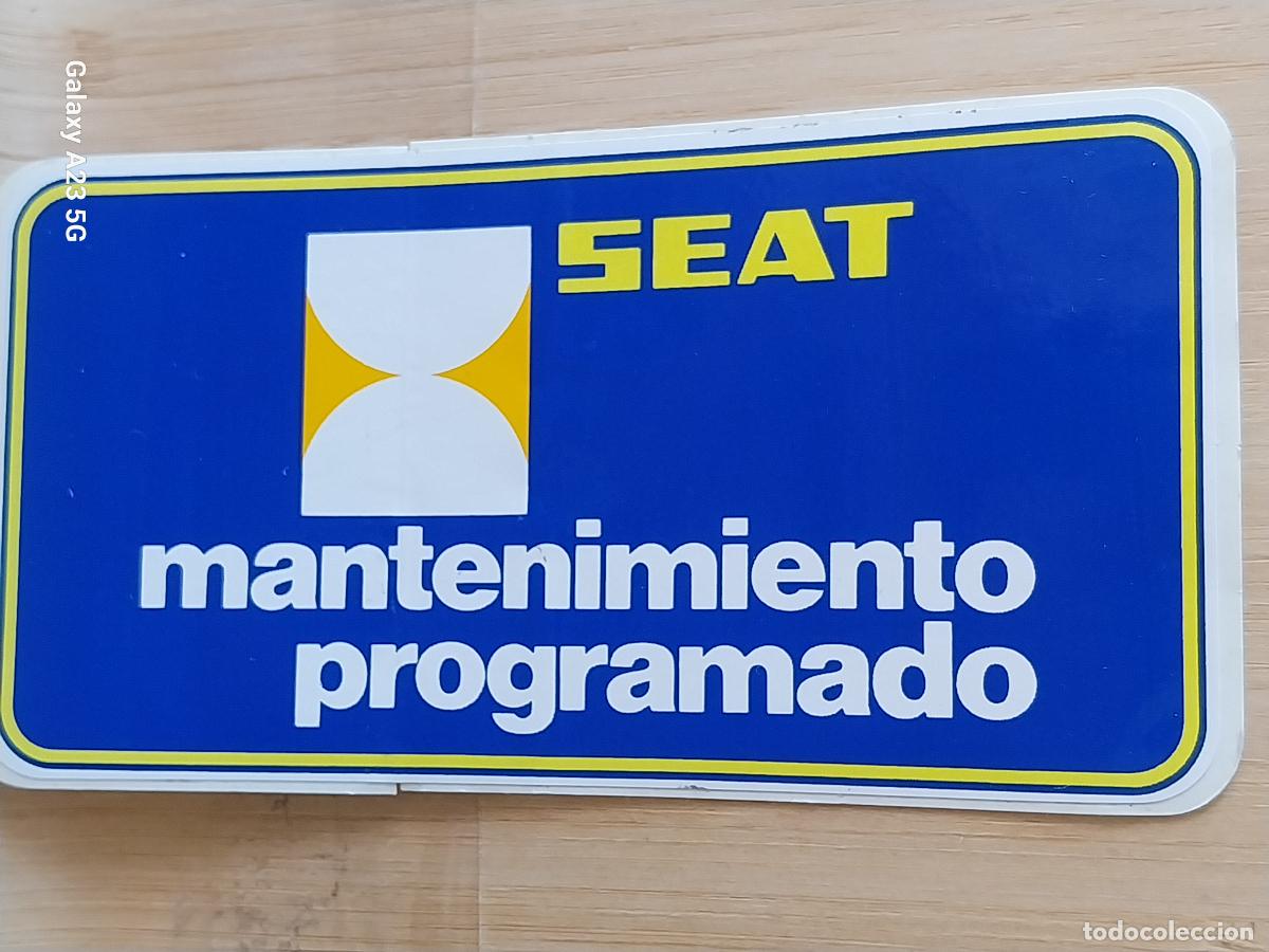 Pegatinas de colecci&oacute;n: SEAT MANTENIMIENTO PROGRAMADO PEGATINA 13.3X7 CMS ORIGINAL SIN PEGAR NUNCA COCHE AUTOS