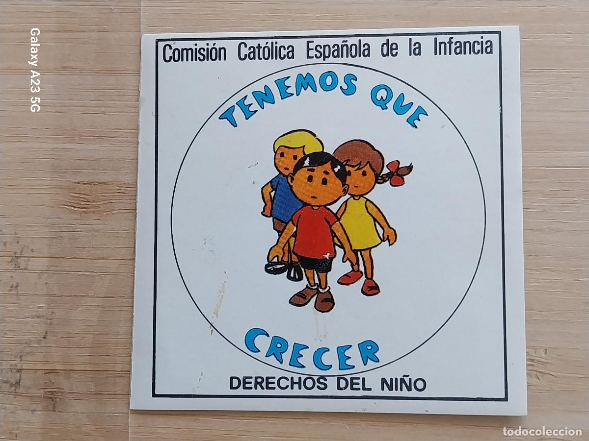 Pegatinas de colecci&oacute;n: COMISION CATOLICA ESPA&Ntilde;OLA INFANCIA PEGATINA 7.2 CMS ORIGINAL SIN PEGAR NUNCA DERECHOS NI&Ntilde;O