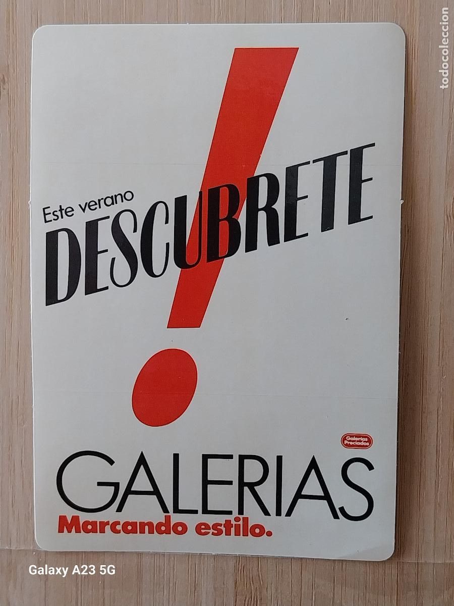 Pegatinas de colecci&oacute;n: GALERIAS PRECIADOS DESC&Uacute;BRETE PEGATINA 11.7X8 CMS ORIGINAL SIN PEGAR NUNCA * MARCADO ESTILO VERAN