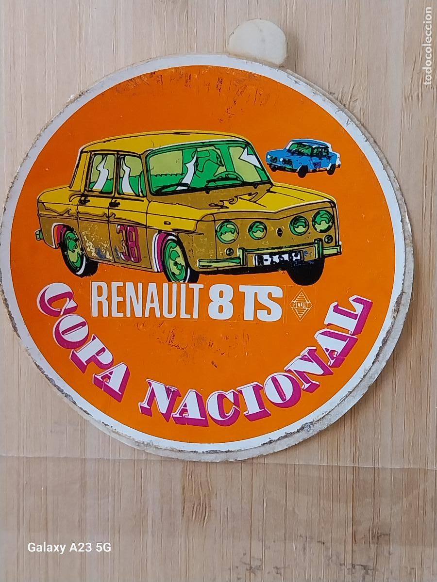 Pegatinas de colecci&oacute;n: RENAULT 8 TS COPA NACIONAL PEGATINA 8 CMS ORIGINAL SIN PEGAR NUNCA * AUTO AUTOMOCION COCHE