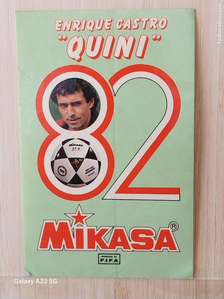 Pegatinas de colecci&oacute;n: QUINI MIKASA ESPA&Ntilde;A 82 MUNDIAL FUTBOLPEGATINA 12X7.7 CMS ORIGINAL SIN PEGAR NUNCA *
