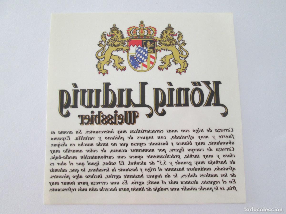 Pegatinas de colecci&oacute;n: PEGATINA PARA CRISTAL - CERVEZA KONIG LUDWIG WELSSBIER - 14X14
