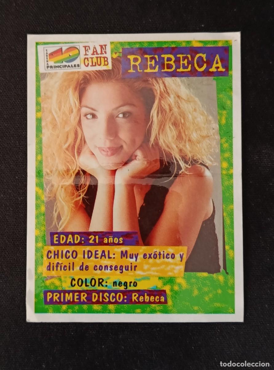 Pegatinas de colecci&oacute;n: PEGATINA REBECA 40 PRINCIPALES FAN CLUB BIMBOCAO