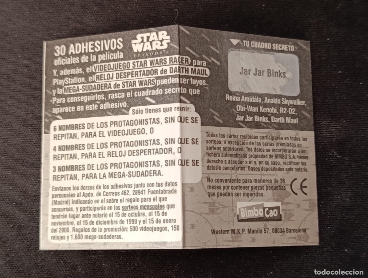 Pegatinas de colecci&oacute;n: PEGATINA STAR WARS BIMBOCAO - Foto 3
