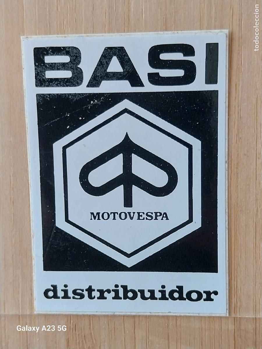 Pegatinas de colecci&oacute;n: VESPA MOTOVESPA DISTRIBUIDOR BASI PEGATINA 6X4 CMS ORIGINAL A&Ntilde;OS 80 VINTAGE SIN PEGAR NUNCA
