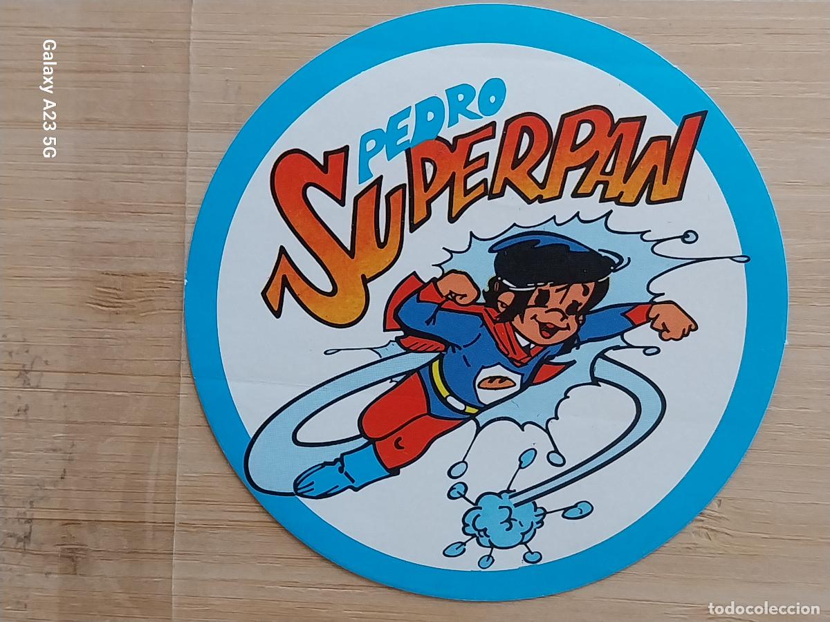 Pegatinas de colecci&oacute;n: PEDRO SUPER PAN PEGATINA 8.5 CMS ORIGINAL A&Ntilde;OS 80 VINTAGE SIN PEGAR NUNCA