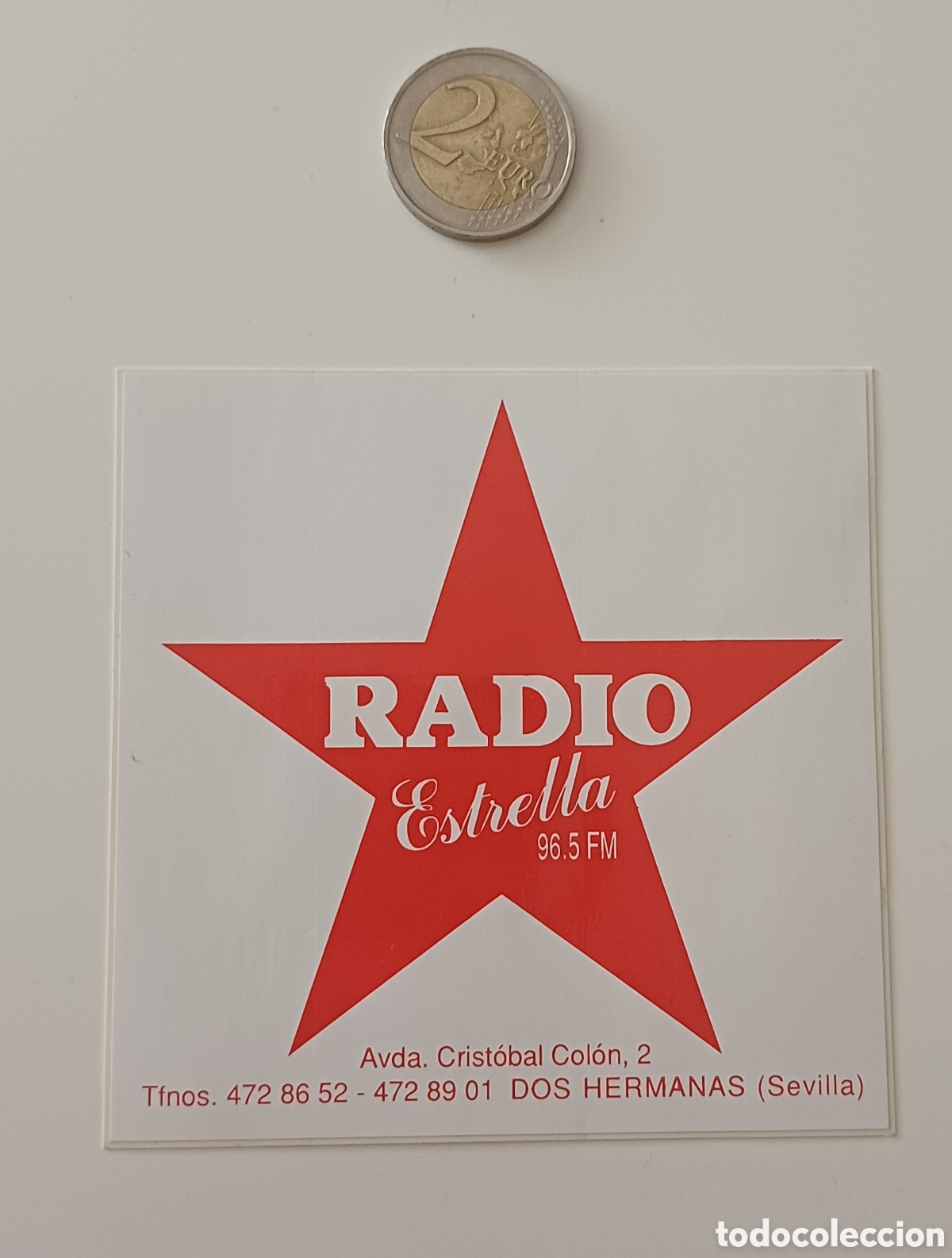 Pegatinas de colecci&oacute;n: Pegatina Radio Estrella Dos Hermanas Sevilla tv televisi&oacute;n