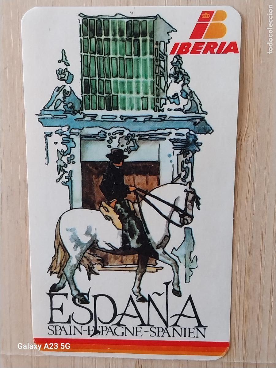 Pegatinas de colecci&oacute;n: IBERIA AVIACION AEROLINEAS ESPA&Ntilde;OLAS PEGATINA 11.5X6.5 CMS ORIGINAL SIN PEGAR NUNCA A&Ntilde;OS 80