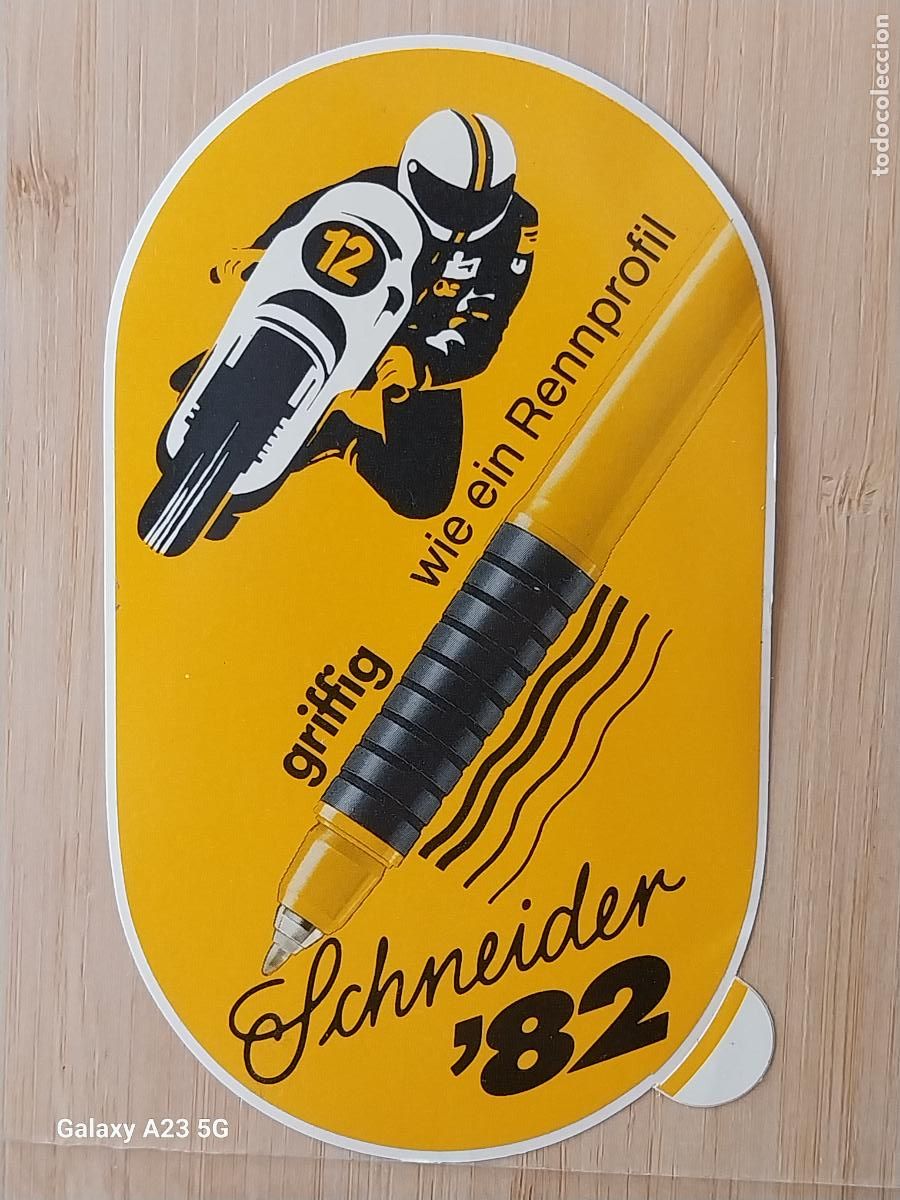 Pegatinas de colecci&oacute;n: SCHNEIDER 82 PEGATINA 12X7 CMS * ORIGINAL SIN PEGAR NUNCA A&Ntilde;OS 80 BOLIGRAFO