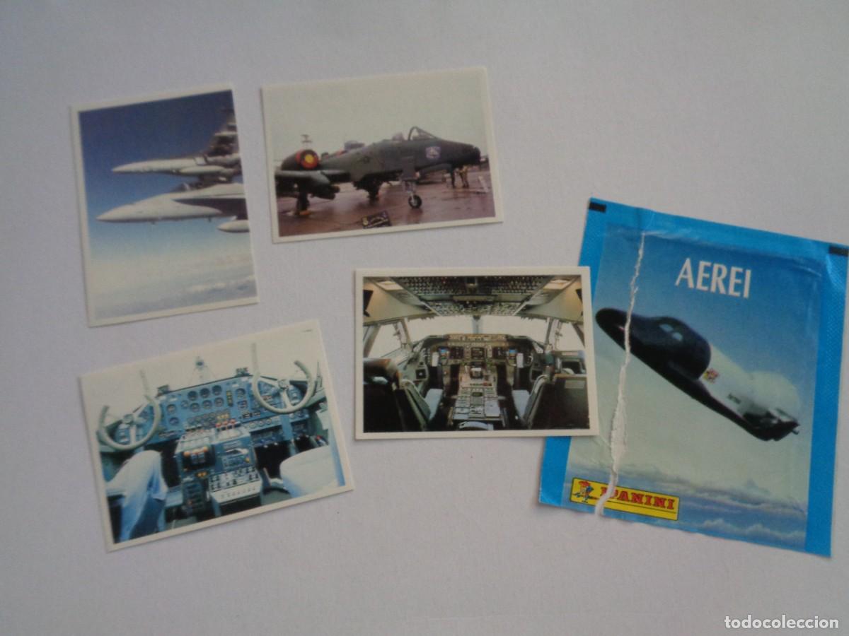 Pegatinas de colecci&oacute;n: AVIACION : LOTE DE 4 PEGATINAS - CROMOS DE LA COLECCION AVIONES , CON SU SOBRE . DE PANINI