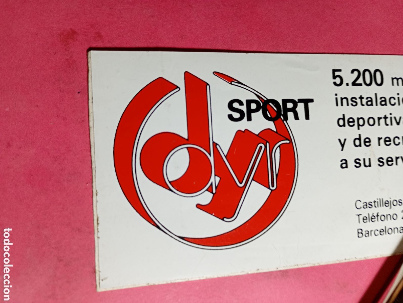 Pegatinas de colecci&oacute;n: ''DYR'' BARCELONA 5200 m, de instalaciones deportivas......................