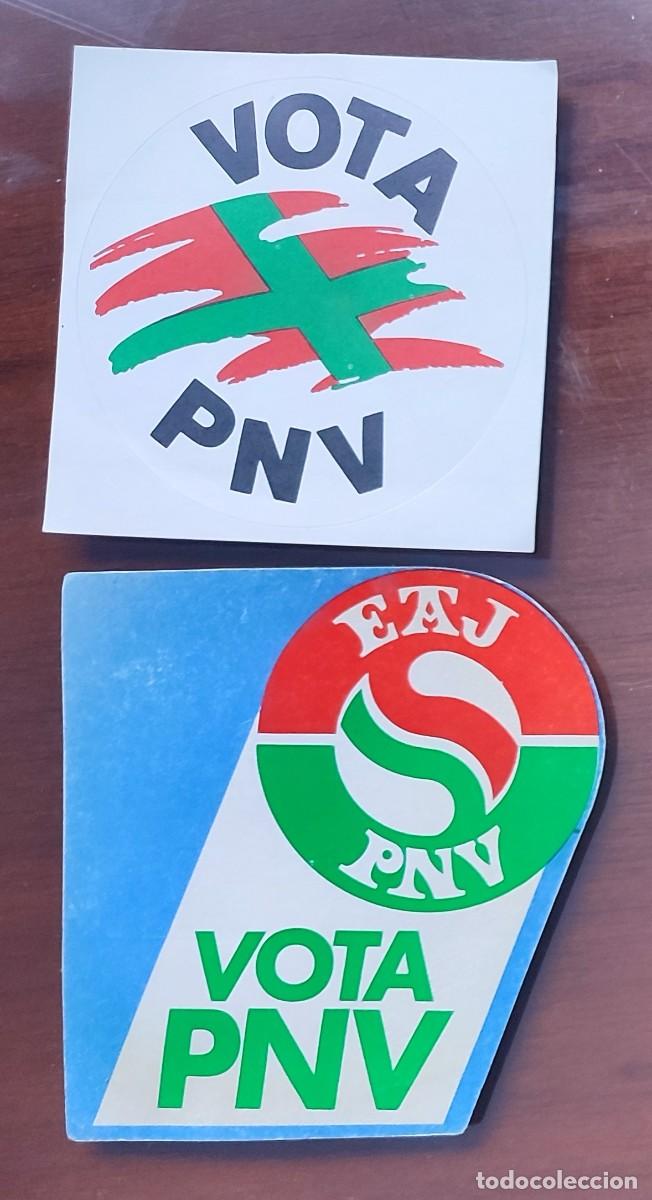 Pegatinas de colecci&oacute;n: LOTE 2 PEGATINAS VOTA PNV A&Ntilde;OS 80