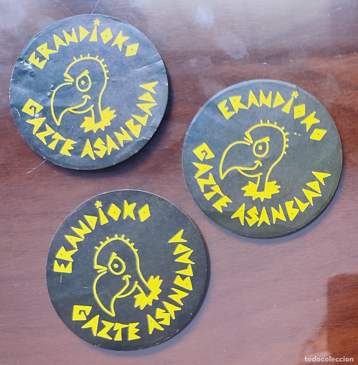 Pegatinas de colecci&oacute;n: LOTE 3 PEGATINAS ERANDIOKO GAZTE ASANBLADA