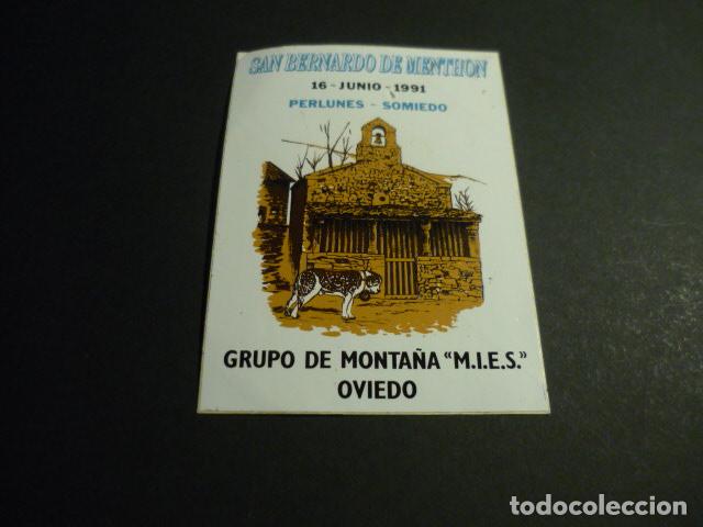 Pegatinas de colecci&oacute;n: PEGATINA SAN BERNARDO DE MENTHON MONTA&Ntilde;ISMO GRUPO MIES OVIEDO 1991
