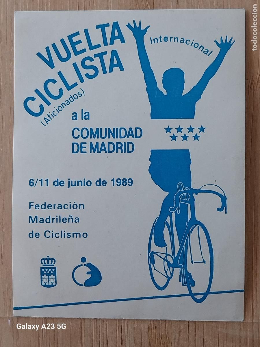 Pegatinas de colecci&oacute;n: CICLISMO VUELTA CICLISTA 1989 COMUNIDAD MADRID PEGATINA 10X7.5 CMS * SIN PEGAR NUNCA A&Ntilde;OS 80 *