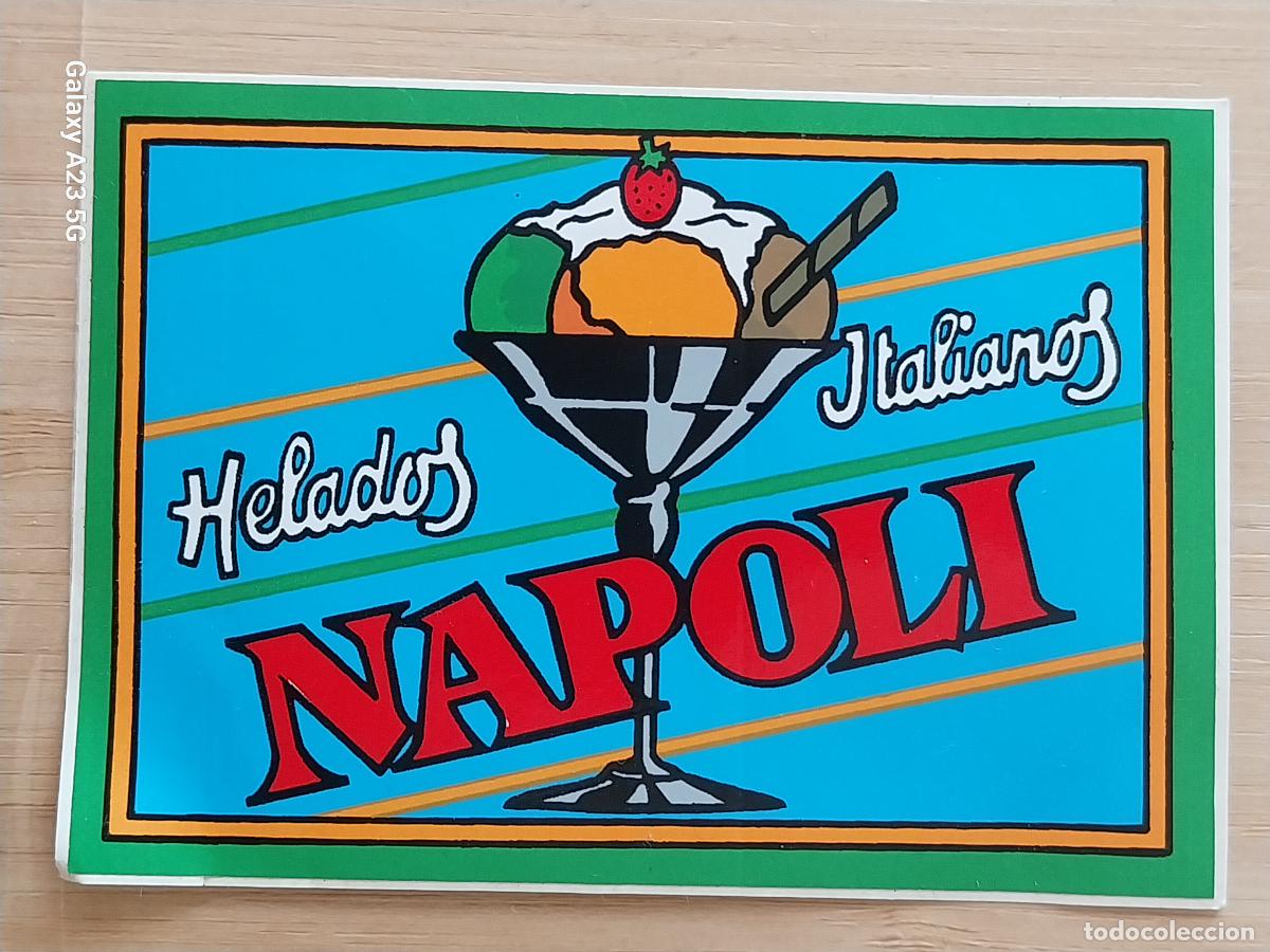 Pegatinas de colecci&oacute;n: NAPOLI HELADOS ITALIANOS PEGATINA 10.5X7.5 CMS * SIN PEGAR NUNCA A&Ntilde;OS 80 *