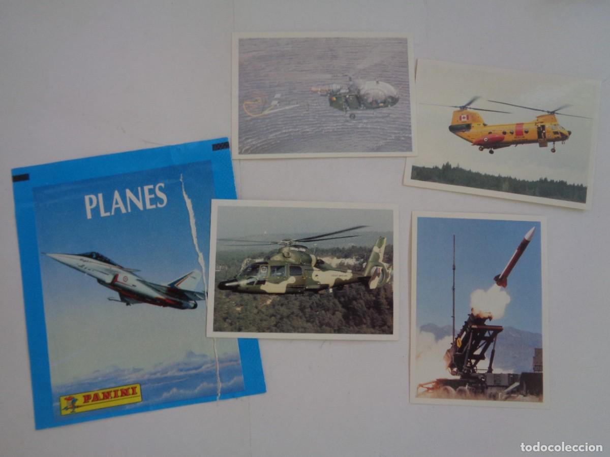 Pegatinas de colecci&oacute;n: LOTE DE 4 PEGATINAS , CROMOS COLECCION &uml; AVIONES &uml; DE PANINI, A&Ntilde;OS 90 . Y SOBRE VACIO ORIGINAL