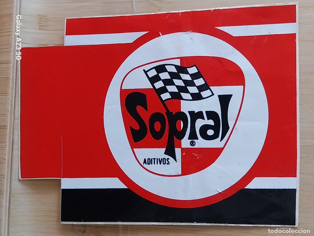 Pegatinas de colecci&oacute;n: SOPRAL ADITIVOS PEGATINA 13X10 CMS * SIN PEGAR NUNCA A&Ntilde;OS 80 * ADHESIVO