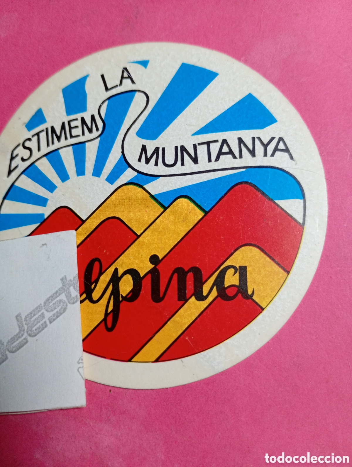 Pegatinas de colecci&oacute;n: PEGATINA CIRCULAR ``ESTIMEM LA MUNTANYA ALPINA''