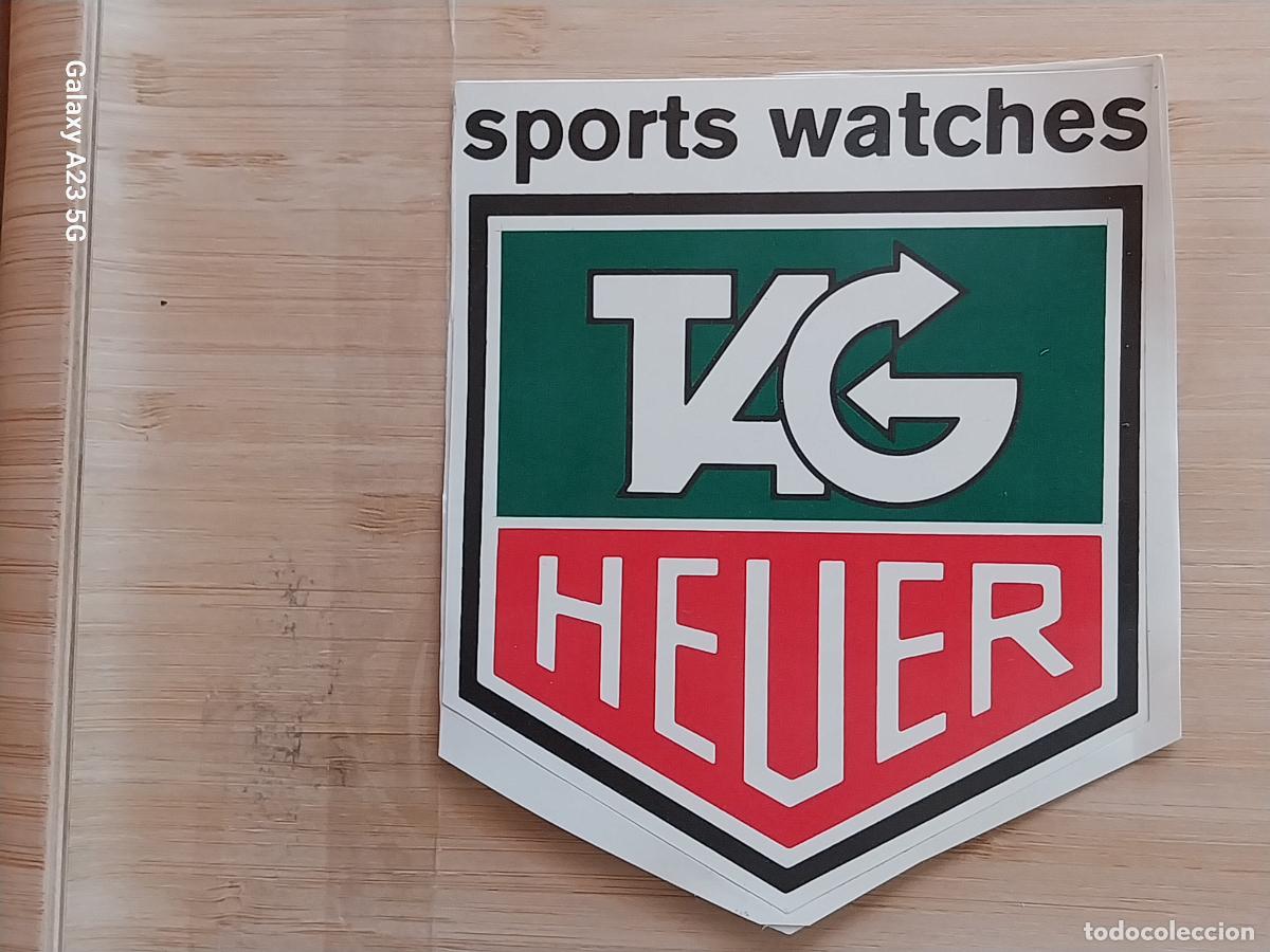 Pegatinas de colecci&oacute;n: TAG HEUER SPORT RELOJES PEGATINA 12.2X10.5 CMS * SIN PEGAR NUNCA A&Ntilde;OS 80 * ADHESIVO