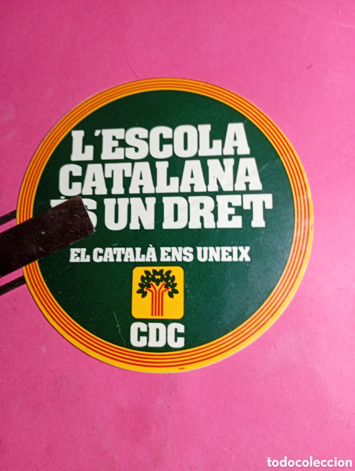 Pegatinas de colecci&oacute;n: HISTORIA L&acute;ESCOLA CATALANA ES UN DRET EL CATAL&Agrave; ENS UNEIX - CDC