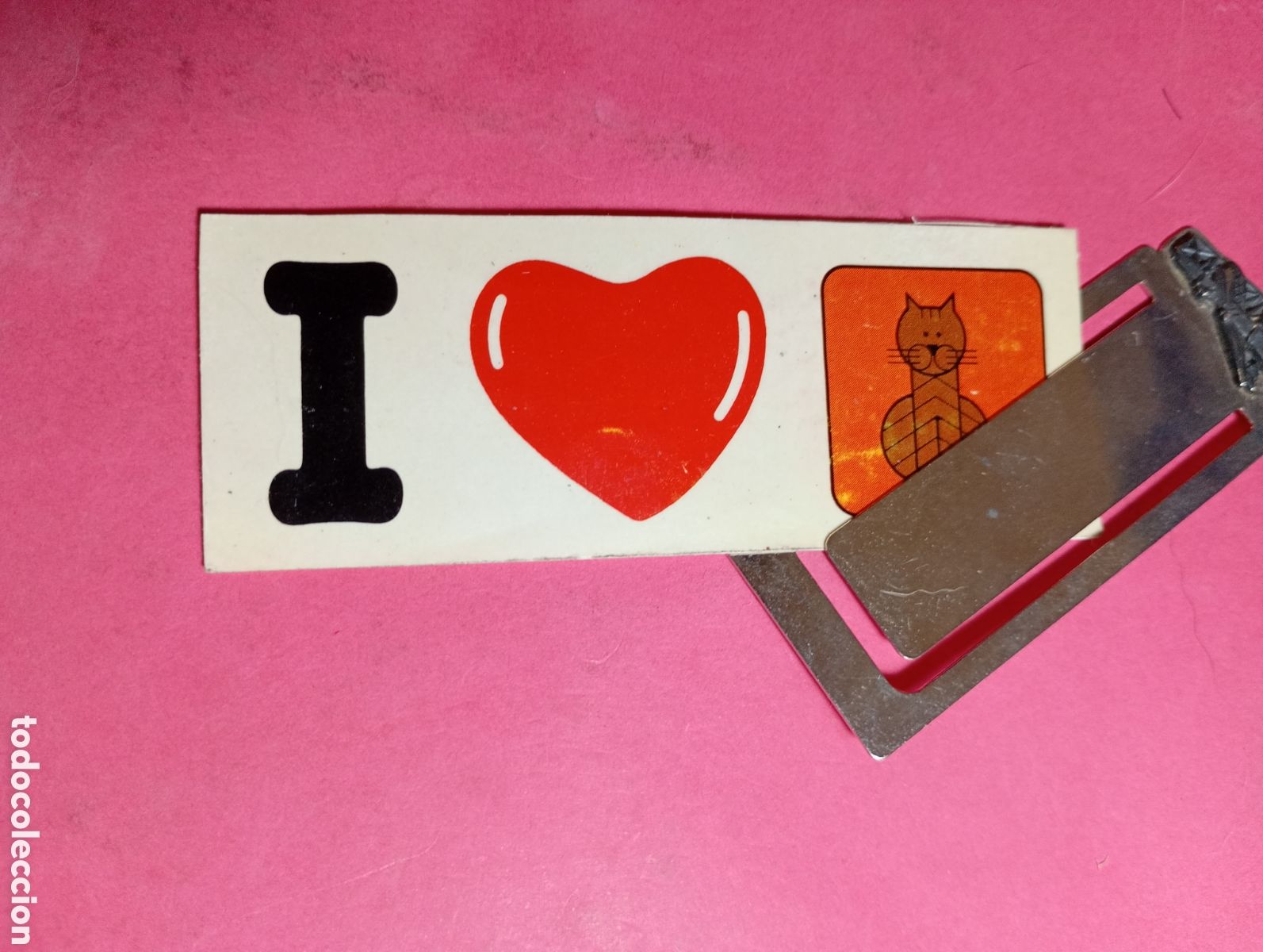 Collection stickers: I (dibujo coraz&oacute;n)LOVE CATS ''AMO LOS GATOS'' en ingl&eacute;s