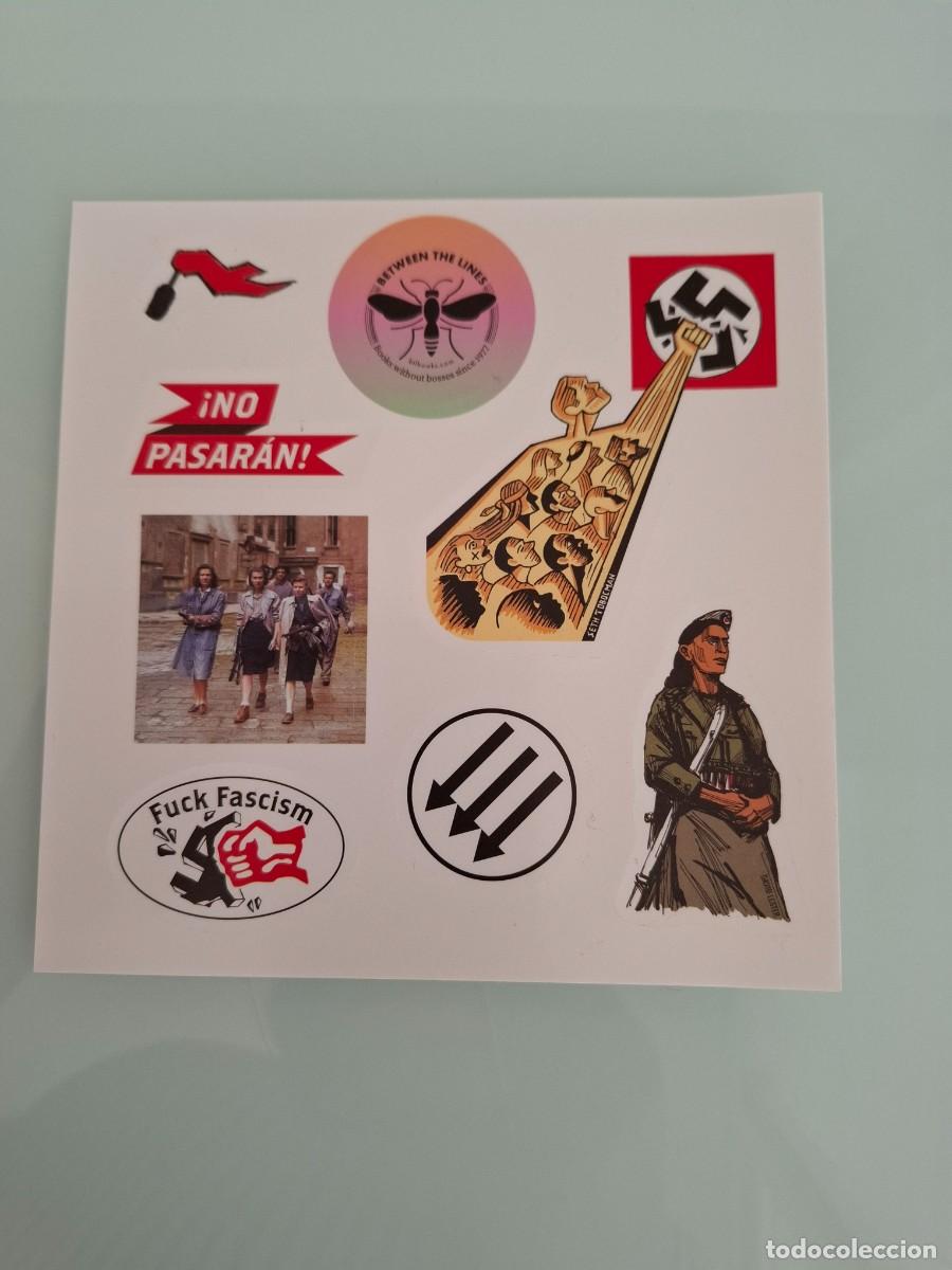 Pegatinas de colecci&oacute;n: JUEGO DE PEGATINAS &iexcl;NO PASAR&Aacute;N! - ANTIFASCISMO - NAZISMO - 8 UNIDADES - MONTREAL - 2026