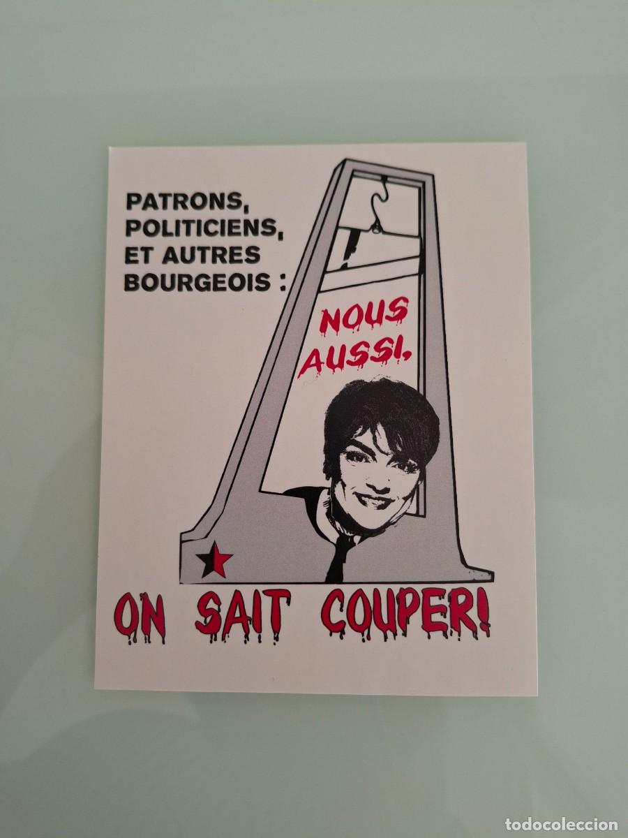 Pegatinas de colecci&oacute;n: PEGATINA PATRONS, POLITICIENS, AUTRES BOURGEOIS - NOSOTROS TAMBI&Eacute;N SABEMOS CORTAR - MONTREAL, 2026