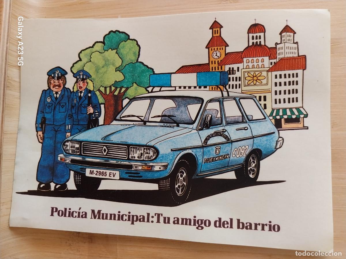 Pegatinas de colecci&oacute;n: POLICIA MUNICIPAL RENAULT 12 FAMILIAR PEGATINA 16X11.3 CMS A&Ntilde;OS 80 ******** SIN PEGAR NUNCA