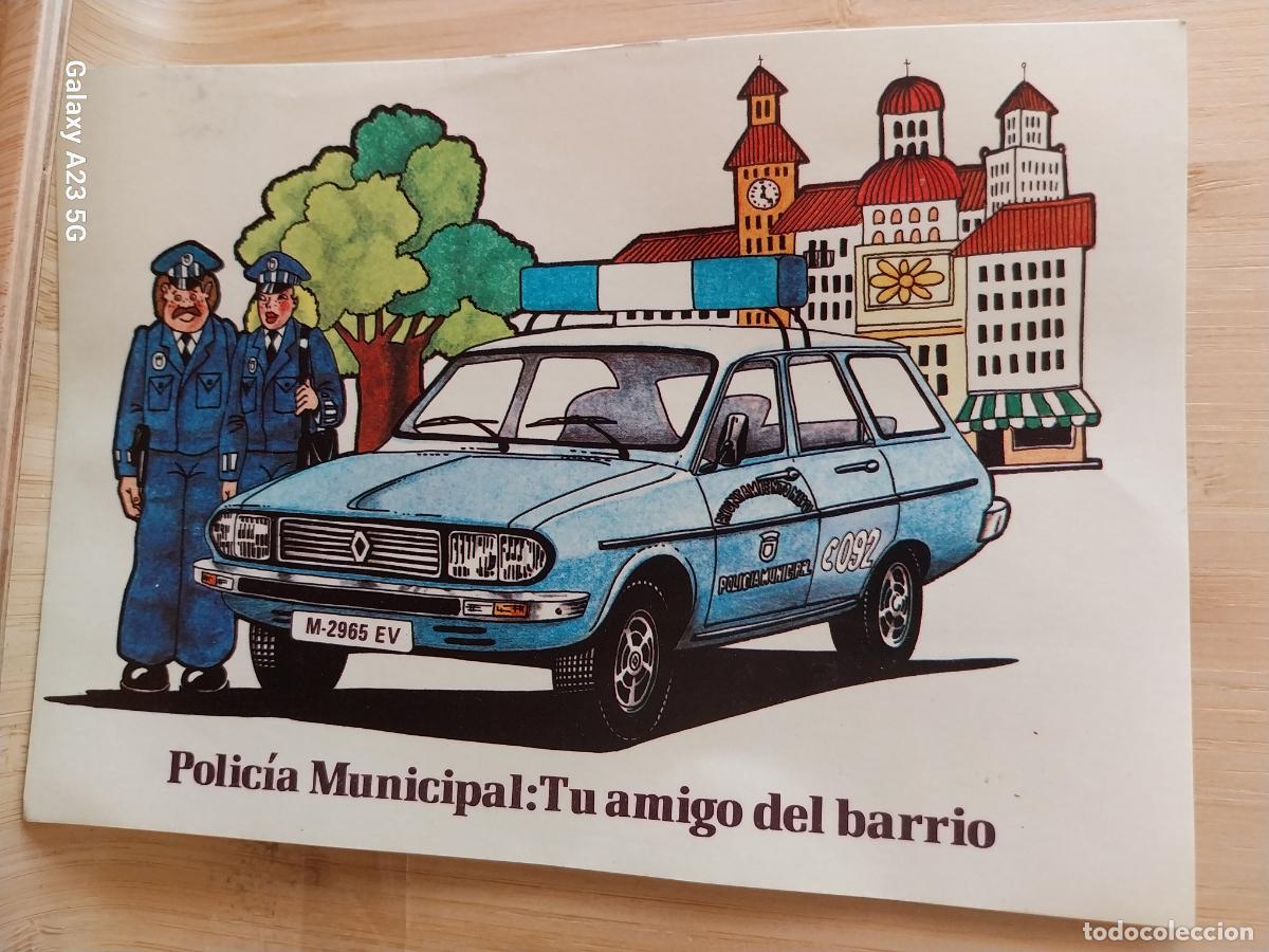 Pegatinas de colecci&oacute;n: POLICIA MUNICIPAL RENAULT 12 FAMILIAR PEGATINA 16X11.3 CMS A&Ntilde;OS 80 ******* SIN PEGAR NUNCA