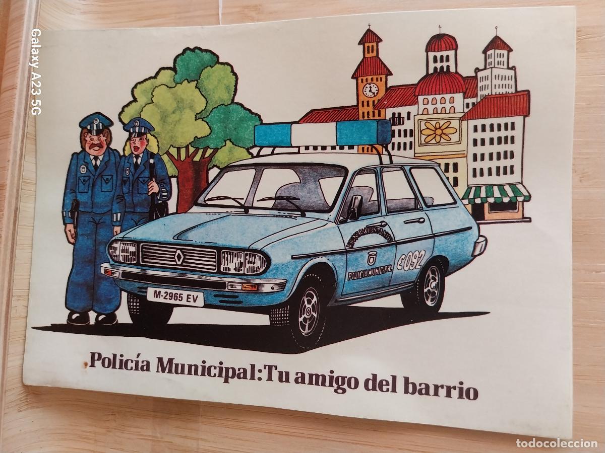 Pegatinas de colecci&oacute;n: POLICIA MUNICIPAL RENAULT 12 FAMILIAR PEGATINA 16X11.3 CMS A&Ntilde;OS 80 ****** SIN PEGAR NUNCA