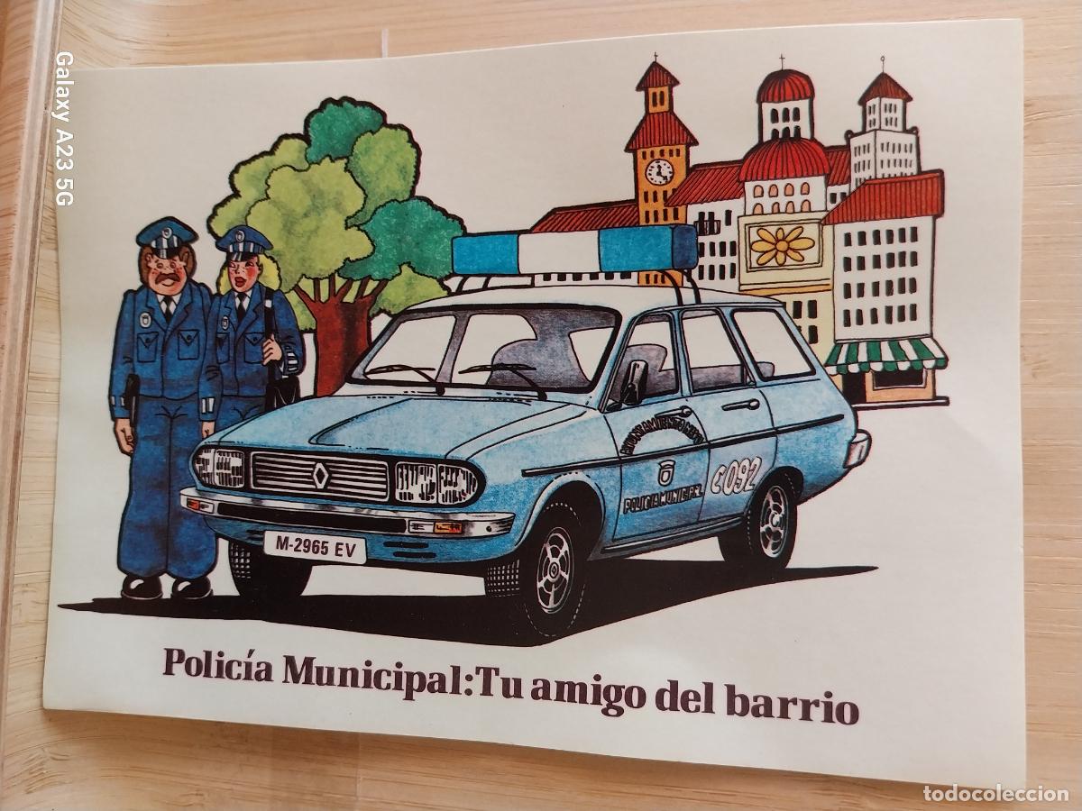 Pegatinas de colecci&oacute;n: POLICIA MUNICIPAL RENAULT 12 FAMILIAR PEGATINA 16X11.3 CMS A&Ntilde;OS 80 ***** SIN PEGAR NUNCA