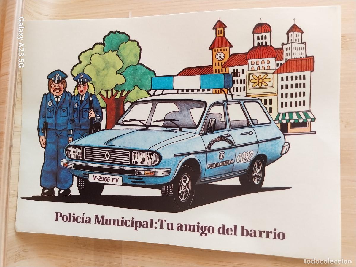Pegatinas de colecci&oacute;n: POLICIA MUNICIPAL RENAULT 12 FAMILIAR PEGATINA 16X11.3 CMS A&Ntilde;OS 80 **** SIN PEGAR NUNCA