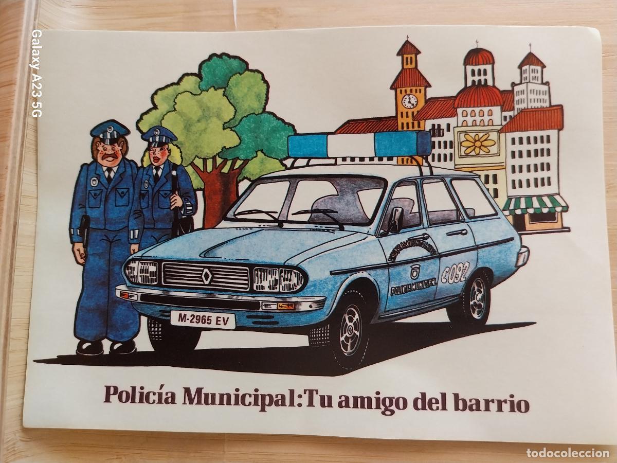 Pegatinas de colecci&oacute;n: POLICIA MUNICIPAL RENAULT 12 FAMILIAR PEGATINA 16X11.3 CMS A&Ntilde;OS 80 *** SIN PEGAR NUNCA