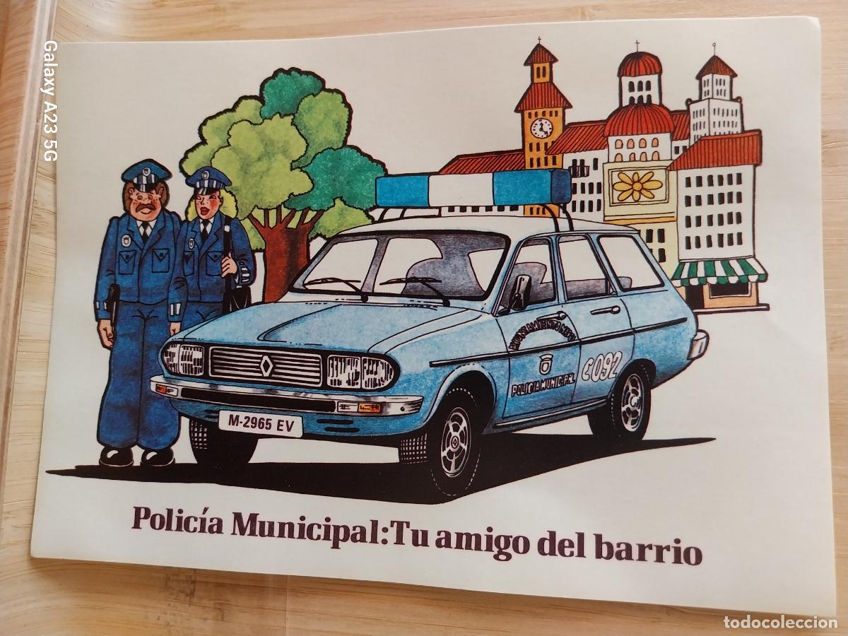 Pegatinas de colecci&oacute;n: POLICIA MUNICIPAL RENAULT 12 FAMILIAR PEGATINA 16X11.3 CMS A&Ntilde;OS 80 ** SIN PEGAR NUNCA