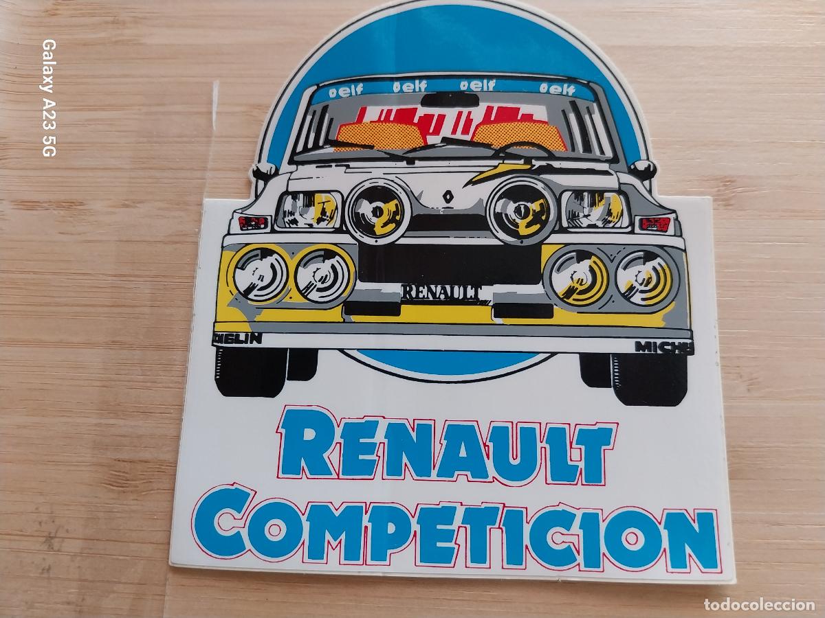 Pegatinas de colecci&oacute;n: RENAULT COMPETICION PEGATINA 11.5X10 CMS A&Ntilde;OS 80 ** SIN PEGAR NUNCA COPA TURBO