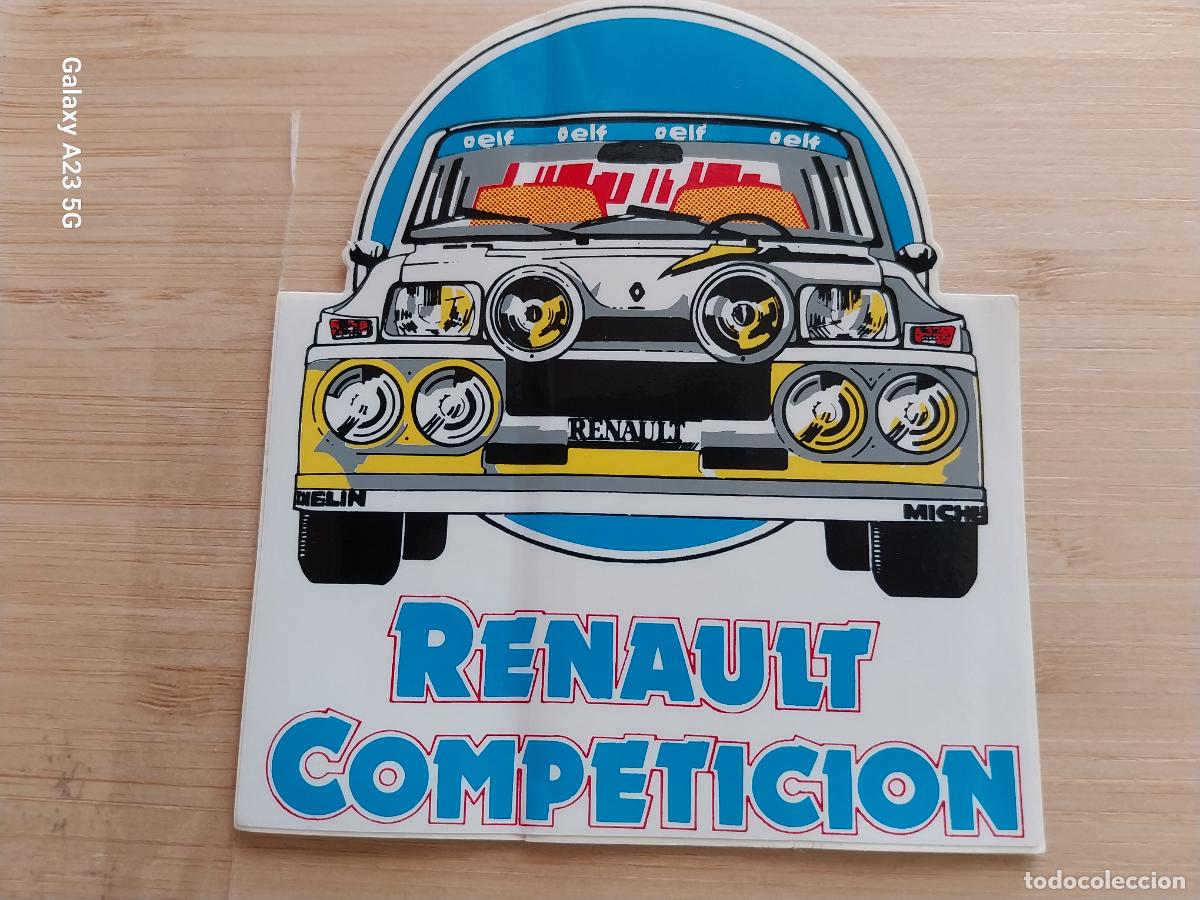 Pegatinas de colecci&oacute;n: RENAULT COMPETICION PEGATINA 11.5X10 CMS A&Ntilde;OS 80 *------* SIN PEGAR NUNCA COPA TURBO