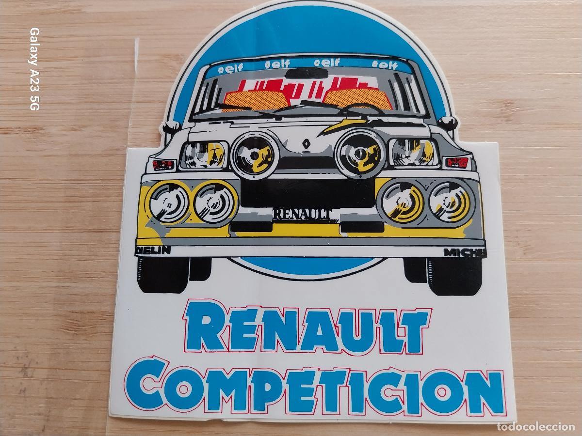 Pegatinas de colecci&oacute;n: RENAULT COMPETICION PEGATINA 11.5X10 CMS A&Ntilde;OS 80 *----* SIN PEGAR NUNCA COPA TURBO