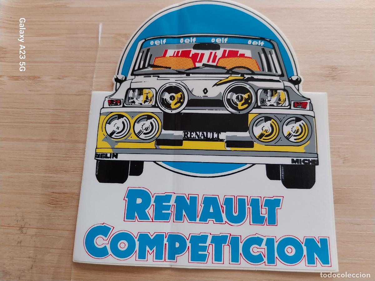 Pegatinas de colecci&oacute;n: RENAULT COMPETICION PEGATINA 11.5X10 CMS A&Ntilde;OS 80 *---* SIN PEGAR NUNCA COPA TURBO