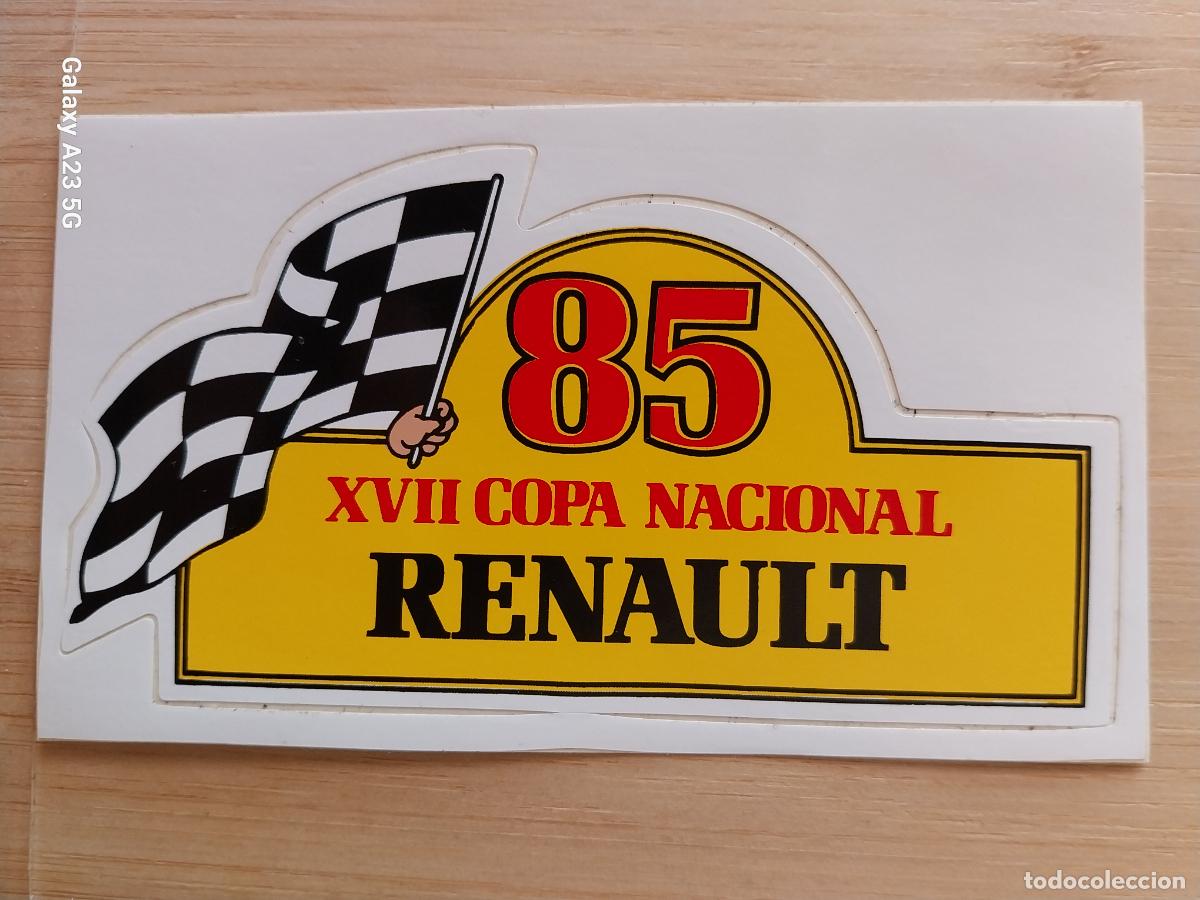 Pegatinas de colecci&oacute;n: RENAULT 85 XVII COPA NACIONAL PEGATINA 10.5X5.5 CMS A&Ntilde;OS 80 *---* SIN PEGAR NUNCA COPA TURBO