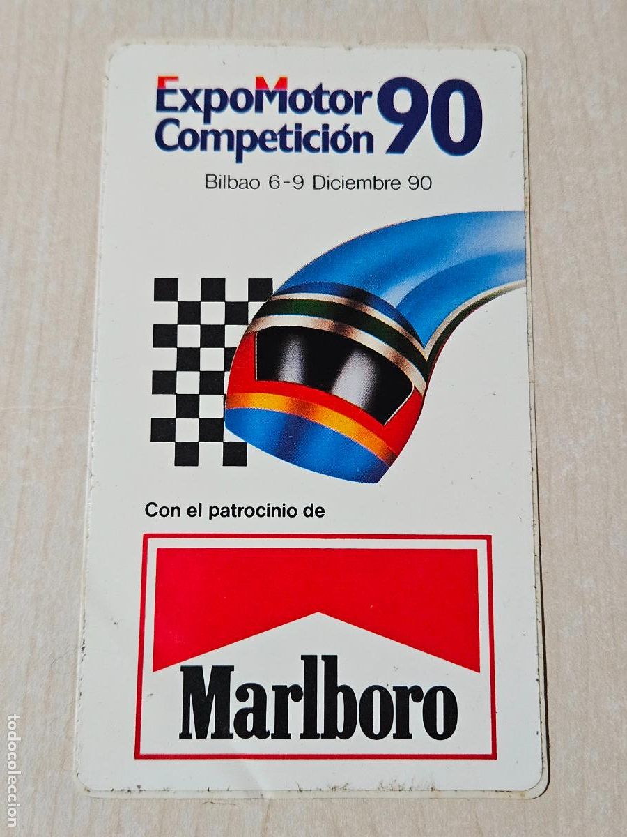 Pegatinas de colecci&oacute;n: PEGATINA MOTOR EXPO MOTOR COMPETICION 90 BILBAO - MARLBORO - 13 CM