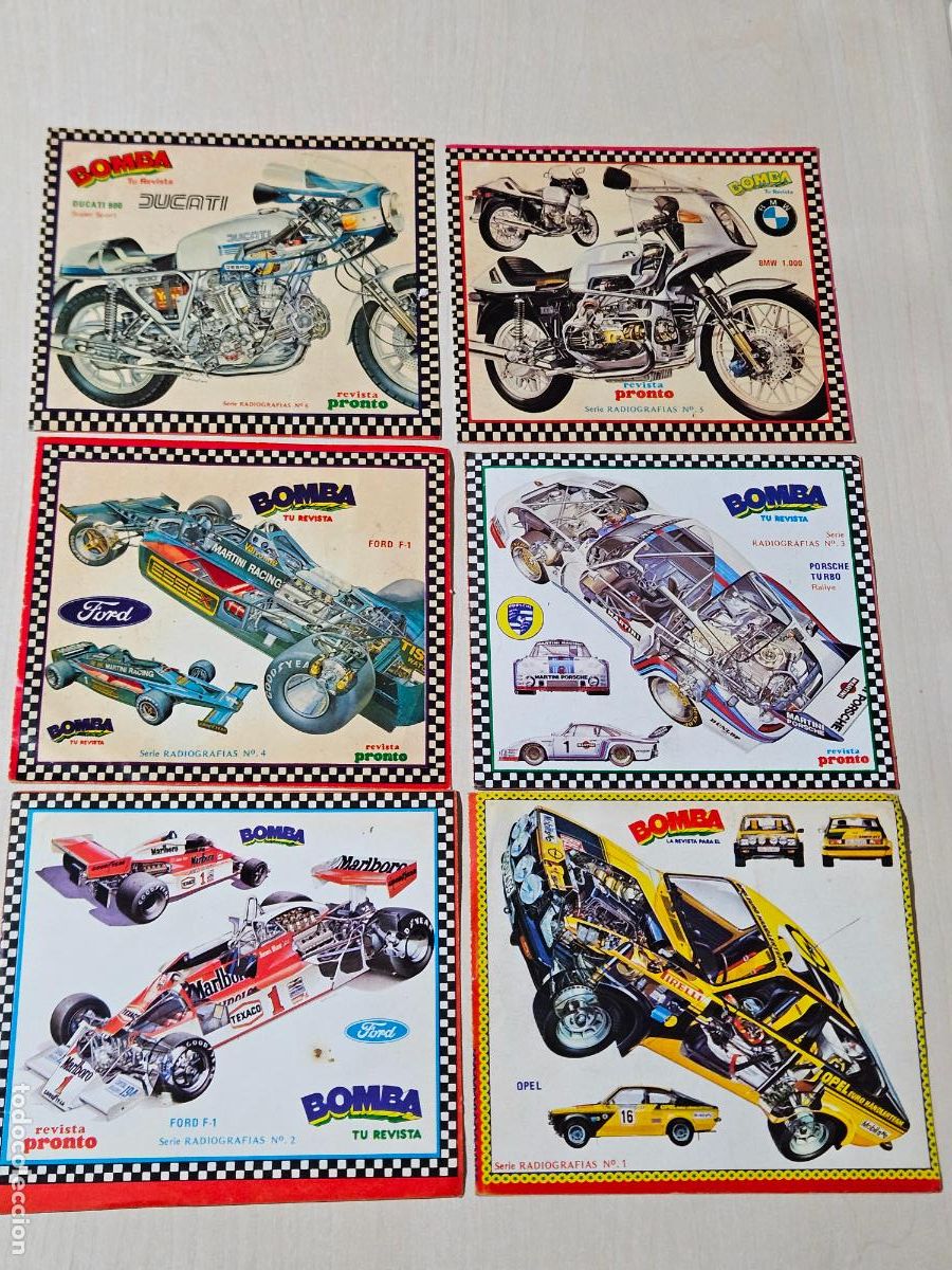 Pegatinas de colecci&oacute;n: LOTE 6 PEGATINAS REVISTA PRONTO BOMBA : SERIE RADIOGRAFIAS