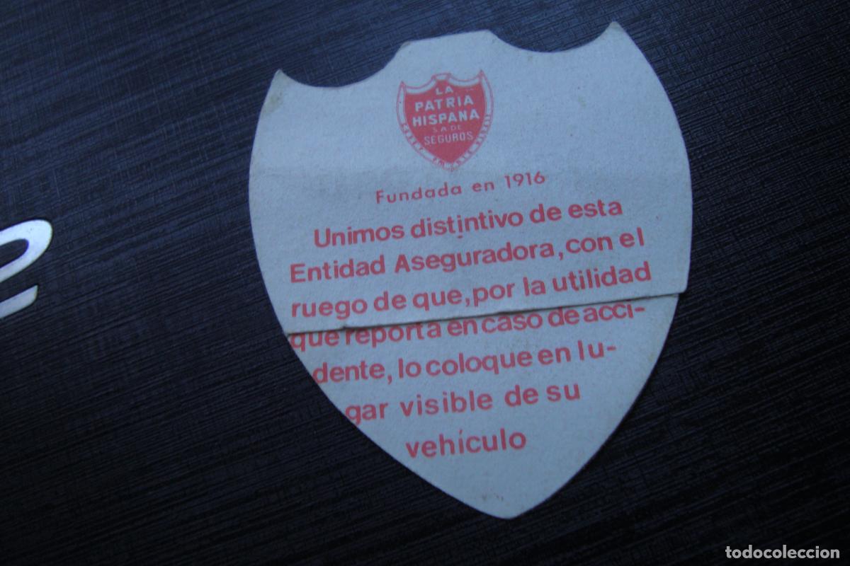 Pegatinas de colecci&oacute;n: ANTIGUA PEGATIVA PARA CRISTAL LA PATRIA HISPANA SEGUROS.