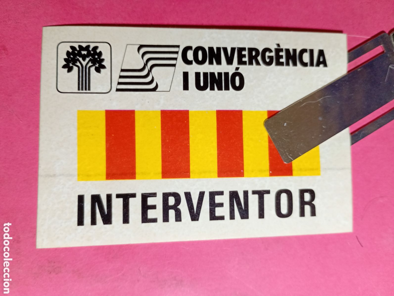 Pegatinas de colecci&oacute;n: CONVERGENCIA I UNIO LOGOS I LES 4 BARRES - PEGATINA D&acute;INTERVENTOR