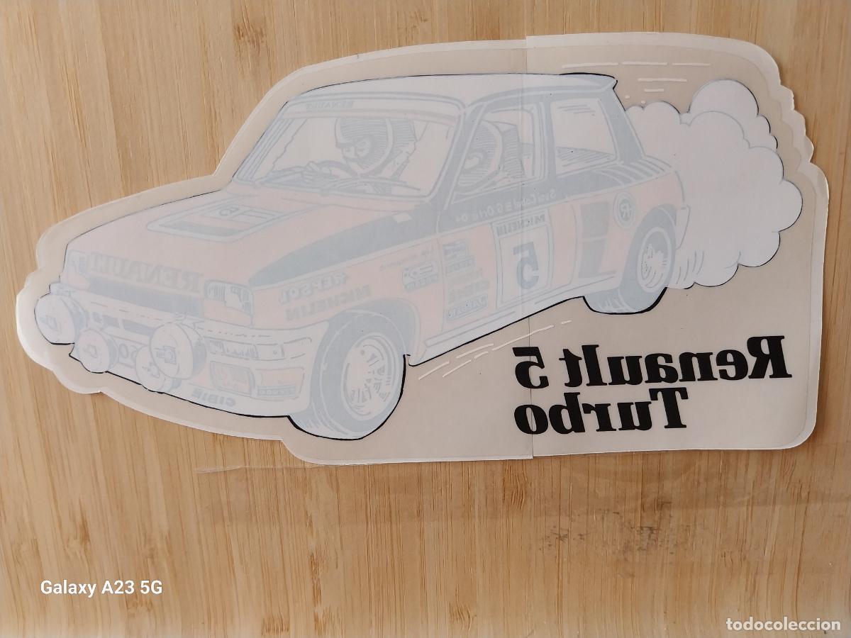 Pegatinas de colecci&oacute;n: RENAULT 5 TURBO - PEGATINA 19.5X10 CMS ORIGINAL A&Ntilde;OS 80 SIN PEGAR NUNCA PARA CRISTAL