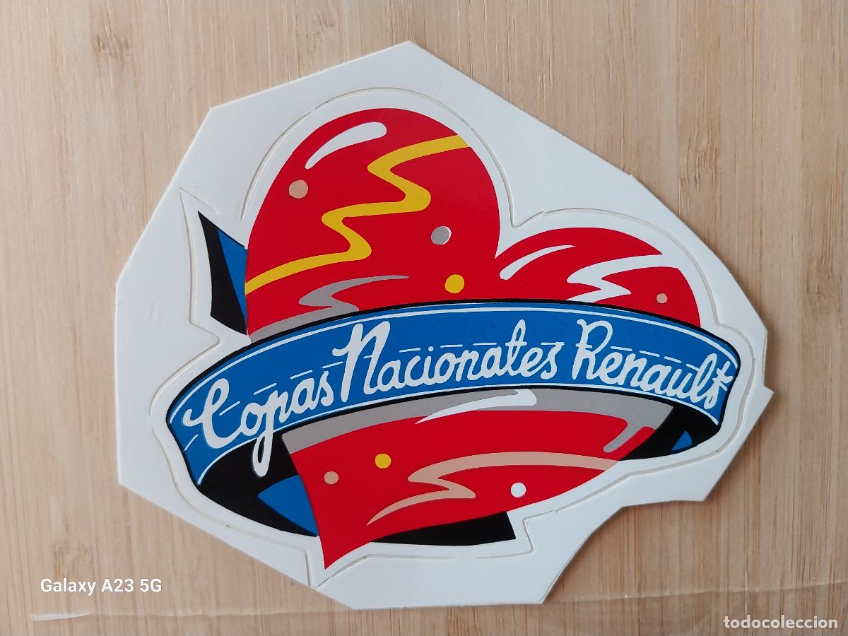Pegatinas de colecci&oacute;n: RENAULT COPAS NACIONALES - PEGATINA 10.5X9 CMS ORIGINAL A&Ntilde;OS 80 SIN PEGAR NUNCA