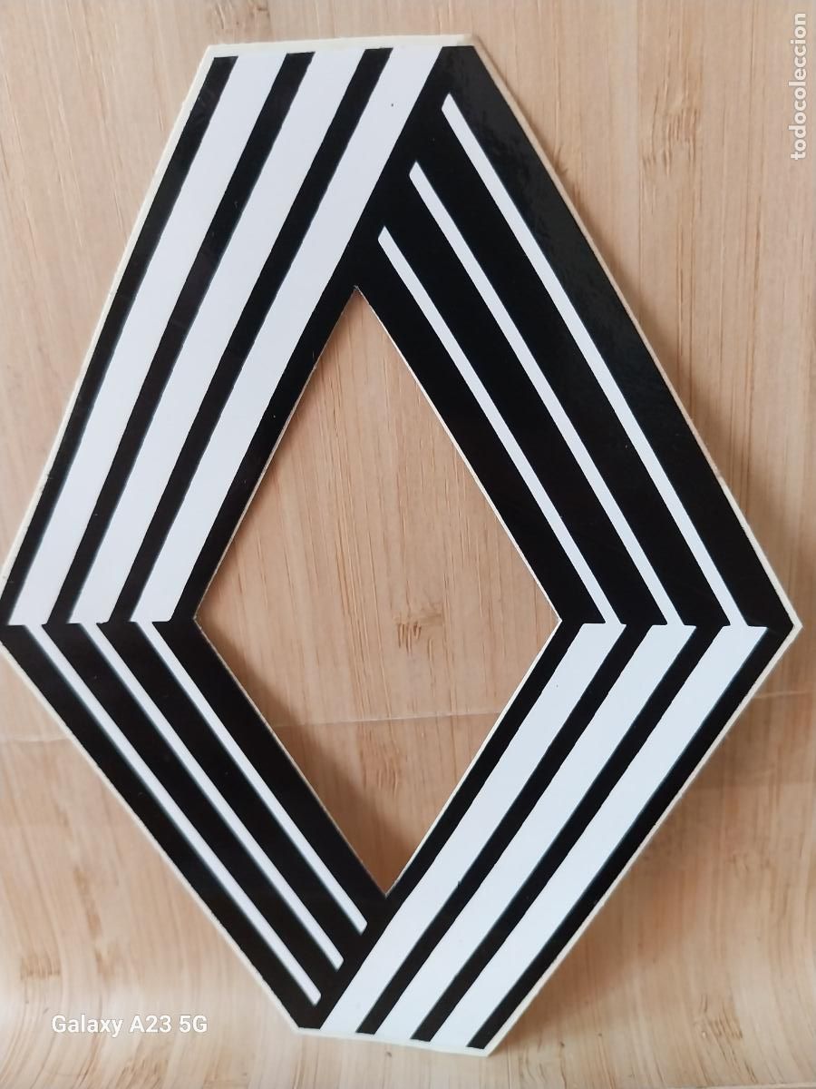 Pegatinas de colecci&oacute;n: RENAULT LOGOTIPO TROQUELADO - PEGATINA 15X11.5 CMS *** ORIGINAL A&Ntilde;OS 80 SIN PEGAR NUNCA