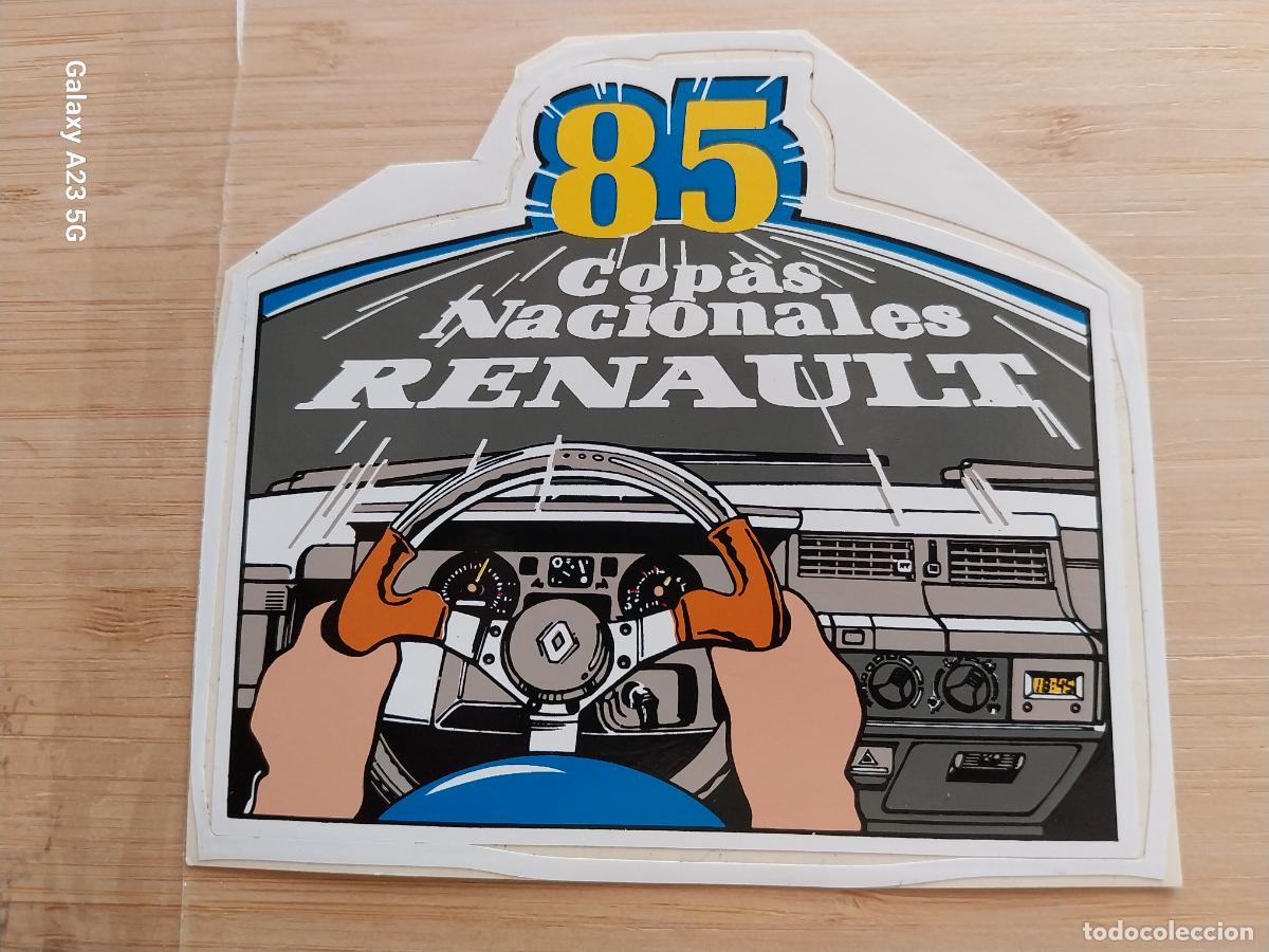 Pegatinas de colecci&oacute;n: RENAULT 85 COPAS NACIONALES **- PEGATINA 10.5X9.5 CMS *** ORIGINAL A&Ntilde;OS 80 SIN PEGAR NUNCA