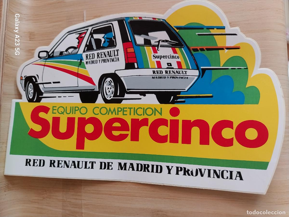 Pegatinas de colecci&oacute;n: RENAULT SUPERCINCO EQUIPO COMPETICION ** PEGATINA 19X12 CMS ** SIN PEGAR NUNCA